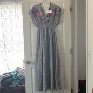 Women’s long embroidered dress